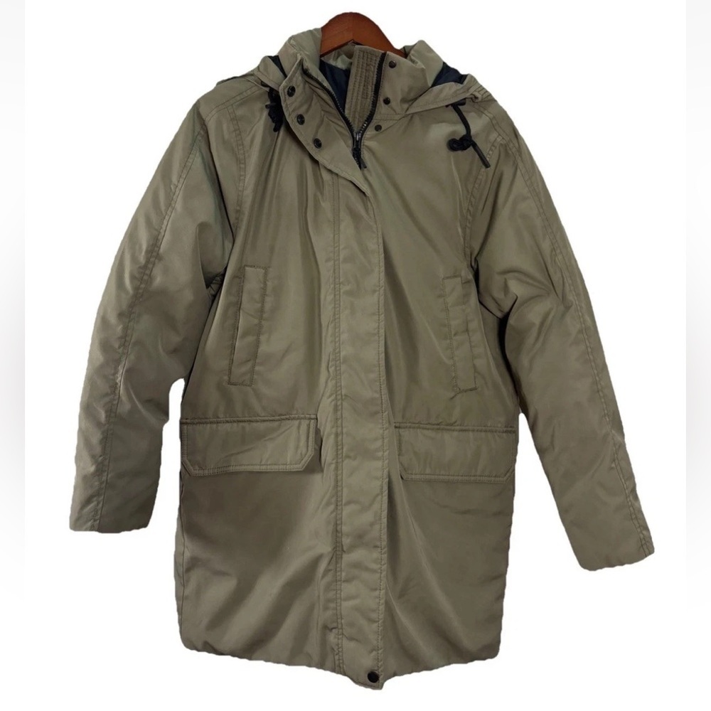 Everlane Renew Women's Mid Length Puffer Coat Size Large Green
